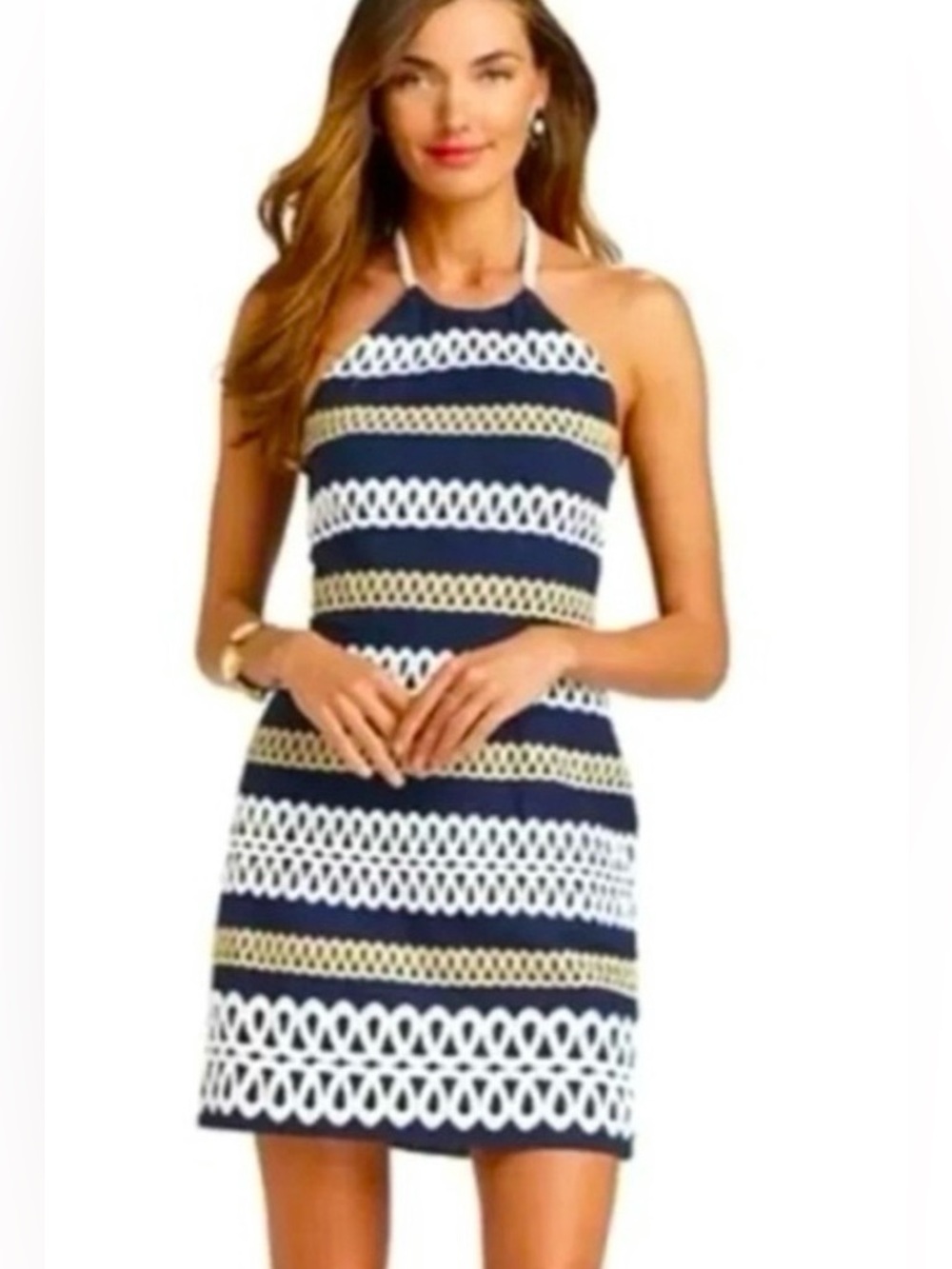Lilly Pulitzer Cambrey halter dress in nautical print